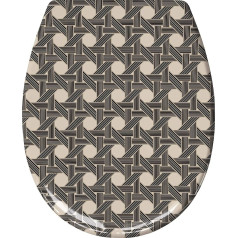 Kleine Wolke Vienna Toilet Seat with Soft-Close Mechanism, Colour: Taupe, Material: Duroplast, Size: 37 x 45 cm