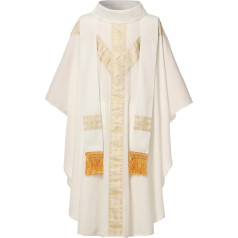 BPURB Catholic Priest Chasuble Gown Church Celebrant Father Mass Gown Robe with Stole