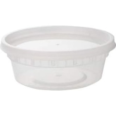 24 Pack Round Plastic Food Containers with Leak Proof Airtight Lids BPA Free Microwave Refrigerator Freezer Recyclable Washable and Reusable