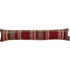 McAlister Textiles Heritage | Zugluftstopper mit Füllung im Tartan-Muster kariert 18cm x 90cm in Rot | Deko Windstopper Kissen für Fenster, Türen im Schottenkaro, Tweed