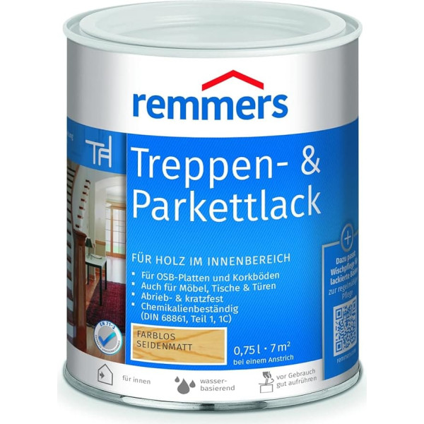 Remmers Aidol Stairs and Floor Varnish – Transparent Silk Gloss 750ml
