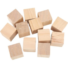 4 x 4 x 4 cm Untreated Pine Wood Blocks Woodcrafts Untreated Wood Pack of 12 Untreated Wooden Blocks Smooth, Durable, Uniform Size, Small Wooden Cubes for Crafts, Home Decoration