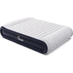 Evajoy Air Beds, 228 x 99 x 43 cm Air Mattress with Built-in Pump, Twin Size Air Mattress with Storage Bag for Camping, Hiking