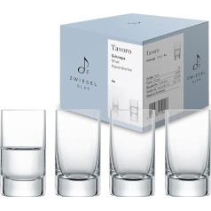 Zwiesel Glas Shot Glass Tavoro (Set of 4), Stylish Shot Glasses for Various Brands, Dishwasher Safe Tritan Crystal Glasses, Made in Germany (Item No. 122418)