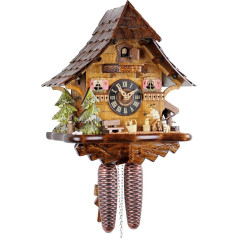 Cuckoo Clock Original Black Forest Cuckoo Clock Real Wood Mechanical 8-Day Drive New VDS Certificate Eble Wood Chipper 35 cm 21440