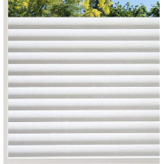 rabbitgoo Opaque Window Film Privacy Film Window Frosted Glass Film Self-Adhesive Film Adhesive Film for Bathroom Shower Wall Stripes Blinds 60 x 400 cm