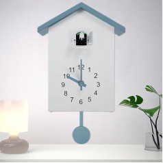 Eummy Cuckoo Clock with Chimer Minimalist Cuckoo Clock with Pendulum Delicate Cuckoo Clock Bird House Battery Operated Cuckoo Clock Wall Clock for Wall Art Home Living Room Kitchen Office Decoration