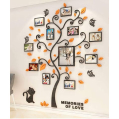 Wall Sticker, Tree Wall Sticker, 3D DIY Family Picture Frame, Photo Sticker, Family Wall Pictures, Wall Art for Home / Living Room / Bedroom / Nursery