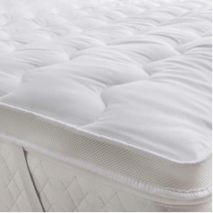 Microfibre Mattress Protector Hollowfibre Filling Anti Allergy Ultra Soft Airflow Mattress Protector Small Double 4ft x 75in