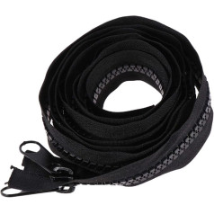 HEALLILY Two Way Side Zip with Retention for Sleeping Bag Tent Door Curtain 200cm (Black)