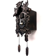 WALPLUS Black Forest Vintage Cuckoo Wall Clock Cuckoo Clock Modern Pendulum Clock Children's Alarm Clock Decoration Vintage DIY Children's Room Living Room Home