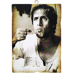 KUSTOM ART Cucuba Vintage Style Adriano Celentano Print on Wooden Restaurant Pizzeria Bar Hotel Various Sizes