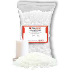 TFC Composition Wax 1 kg - Premium Candle Wax for Pouring and Designing - Ideal for Scented Candles and DIY Candle Sets - Biodegradable