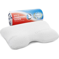 Gianfar Side Sleeper Pillow Orthopaedic Neck Support Pillow Ultrafresh Memory Foam Against Neck Pain & Migraine Thermoregulating Cover HWS Side Sleeper Head Pillow 55 x 40 x 12/10 cm