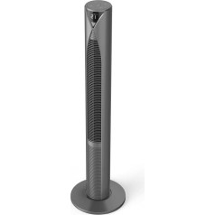 Hama Smart Home Floor Fan with Remote Control, App, Voice Control, Tower Fan with Oscillation 80°, 3 Speed Levels, Timer, Temperature Sensor, 45 Watt, 117 cm, Black
