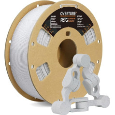 OVERTURE PETG Filament 1.75mm, 3D Printer Filament PETG, 1kg Spool (1kg), Dimensional Accuracy +/-0.03mm, Fits Most FDM Printers (Stone White)