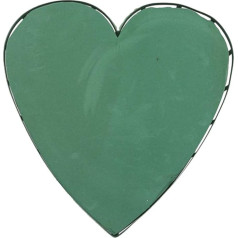 Healily Premium Polystyrene Foam Blocks, Heart Shape, 21 x 20 x 3 cm, Green, Plastic and Polypropylene, Green, 40 x 38 x 3 cm