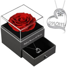 Qinqinxin Mother's Day Gifts Mum Migliore Mamma del Mondo Gifts Mum Eternal Real Rose Forever Rose Flowers for Women Mother's Day Birthday Gifts Sweet Gifts for Mum Nan Grandma
