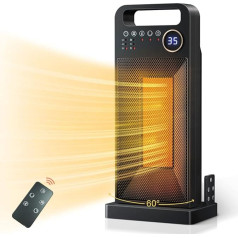 NEEMO Fan Heater Energy Saving 2000 W Ceramic Fan Heater Bathroom with Remote Control, 2 x Heat Settings and 2-12H Timer, Heating with 60° Oscillation and Overheating Protection for Bathroom, Office,