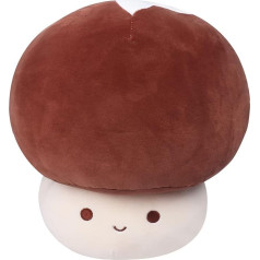 Mushroom Plush Pillow Cute Mushroom Plush Kawaii Pillow Mushroom Stuffed Pillow Gifts for Unisex Home Decor Stuffed Mushroom Bedroom Decor Hug Pillow 30cm Brown