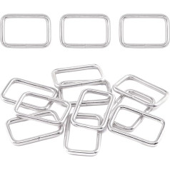 Swpeet Pack of 60 heavy duty rectangular metal rings