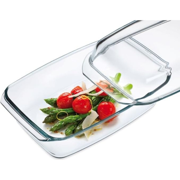 Bohemia Cristal 093/006/031 SIMAX bowl square approx. 2.8 ltr. with high lid made of heat-resistant borosilicate glass
