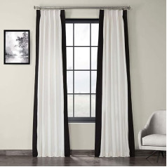HPD Half Price Drapes PRCT-VC1716-108-FP 25 x 108 cm Vertical Pleated Blind with Colour Block Effect Fresh Popcorn and Black