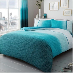 GC GAVENO CAVAILIA Bettwäsche-Set für King-Size-Betten (230 x 220 cm), Polyester-Baumwoll-Mischgewebe, Steppdecke, Blaugrün