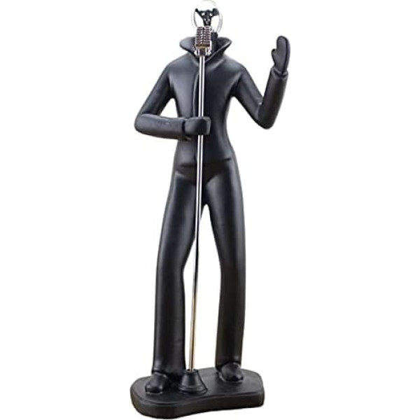Resin Art Musician Figure Musician Ornament Modern Sculpture Music Figure for Office Home Decor - Microphone
