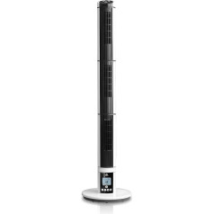 GLAZIAR 3 Section Multi Way Swivel Tower Fan LCD Panel Low Power Quiet Night Mode 12 Hour Timer