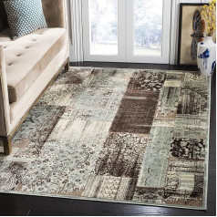 SAFAVIEH Paradise Collection Transition Rug Living Room Dining Room Bedroom Short Pile Light Blue and Charcoal 122 x 170 cm