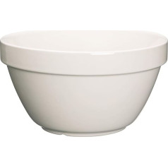 KitchenCraft Home Made Puddingform / Rührschüssel aus Keramik, Weiß, Extragroß (1,5 Liter)