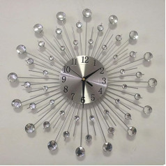 GOTOTOP Diamond Studded Clock 3D Crystal Bedroom for Living Room Bedroom