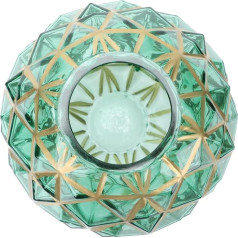 Tomaibaby Green Glass Vase Geometric Terrarium Bowl Modern Vase Decorative Bottles Wedding Decor Home Office Decor