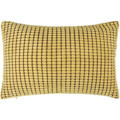 sourcing map Haus Kissenbezug Wurf Kissen Dekor Samt Mais gestreift 18 x 18 Zoll gelb Gelb 30x45cm
