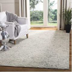 SAFAVIEH Abstract Collection ABT763Y Handmade Premium Wool Entrance Living Room Foyer Bedroom Rug, Green & Ivory 36