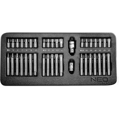 NEO Skrūvgriežu uzgaļi 30-75 mm, 40 gab. komplekts, ieliktnis