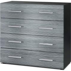 Vladon Pavos V1 V2 Chest of Drawers, Black
