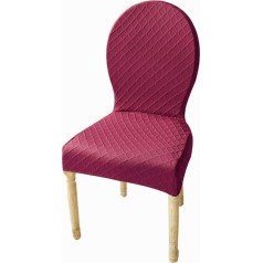 Xgangm Stretch Chair Covers Set of 6 / 4 Chair Throw with Round Backrest Chair Cover Modern Without Armrests Chair Cover Washable Colour F 4 Pieces