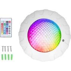 ‎Prevessel Prevessel LED Pool Lights with Remote Control, Waterproof RGB Colourful Disco Bathroom Spa Lights Pool Lamp Pond Fountain Pool