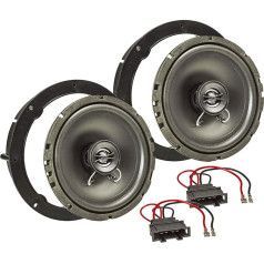 Tomzz Audio 4057-006 Speaker Installation Set Compatible with VW Golf 4 5 6 7 Polo Passat Up Amarok Jetta Lupo EOS 165 mm Coaxial System TA16.5-Pro