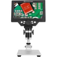 USB Microscope 7 in 1200X Digital Microscope HD LCD Monitor Electronic LED Magnifier Tool 110-240V (EU 110-240V)