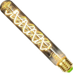 TIANFAN Vintage LED Bulbs 4W Dimmable Irregular Shaped 220/240V Edison Screw E27 Base Specialty Decorative Antique Light Bulb (T30 185 mm Smoke)