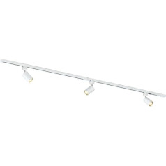 Focus III 1-Phase Rail Lighting GU10-200 cm I Shape 3 Spotlights Rail System White