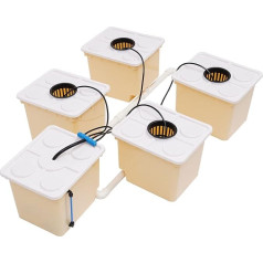 czyuRachel Hydroponics Grow System Kit, 11L Home Indoor Flowers Hydroponics Propagation System 5 Buckets Drip Hydroponics Growing System Seedling Box High Production Seedling