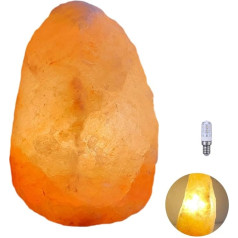 Salt Crystal Lamp Salt Stone Salt Lamp Crystal Lamp with LED Bulb Salt Crystal Lamp Salt Crystal Lamp Sauna Lighting Crystal Salt from the Salt Range Pakistan (3-5 kg 23 cm)