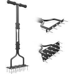 ViveGro Lawn Aerator, Lawn Spike Aerator, Manual Tool with 15 Pieces Solid Steel Spikes, Garden Grass Aeration and Floor Aeration Tool with Clean Tool for Aerating Lawn & Yard Care