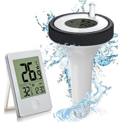 Wireless Pool Thermometer, Wireless Thermometer for Pools, IP67 Waterproof, Pool Thermometer, Digital Wireless Pool Thermometer, Pool Thermometer Digital for Swimming Pools, Fish Pools, Spa
