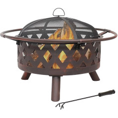 Outdoor Classics Bronze Cross Weave, Wide Fire Pit