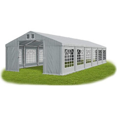 Das Company Party Tent 8 x 12 m Waterproof Grey Tent 560 g/m² PVC Tarpaulin All Year Round Garden Tent Winter ISD